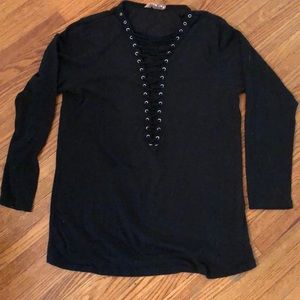 Black lace up top. Medium/large
